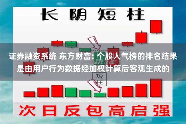 证券融资系统 东方财富: 个股人气榜的排名结果是由用户行为数据经加权计算后客观生成的