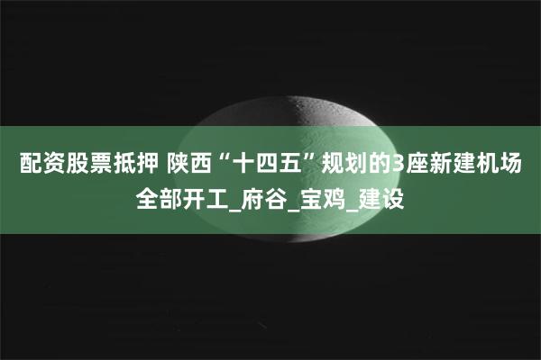 配资股票抵押 陕西“十四五”规划的3座新建机场全部开工_府谷_宝鸡_建设