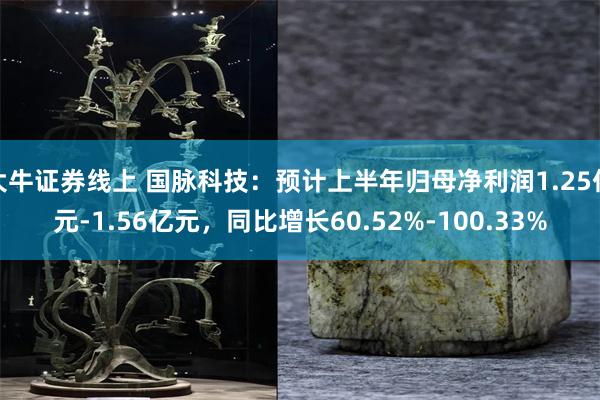 大牛证券线上 国脉科技：预计上半年归母净利润1.25亿元-1.56亿元，同比增长60.52%-100.33%