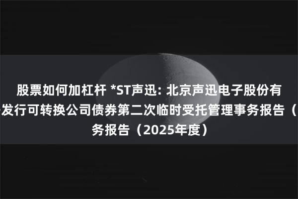 股票如何加杠杆 *ST声迅: 北京声迅电子股份有限公司公开发行可转换公司债券第二次临时受托管理事务报告（2025年度）